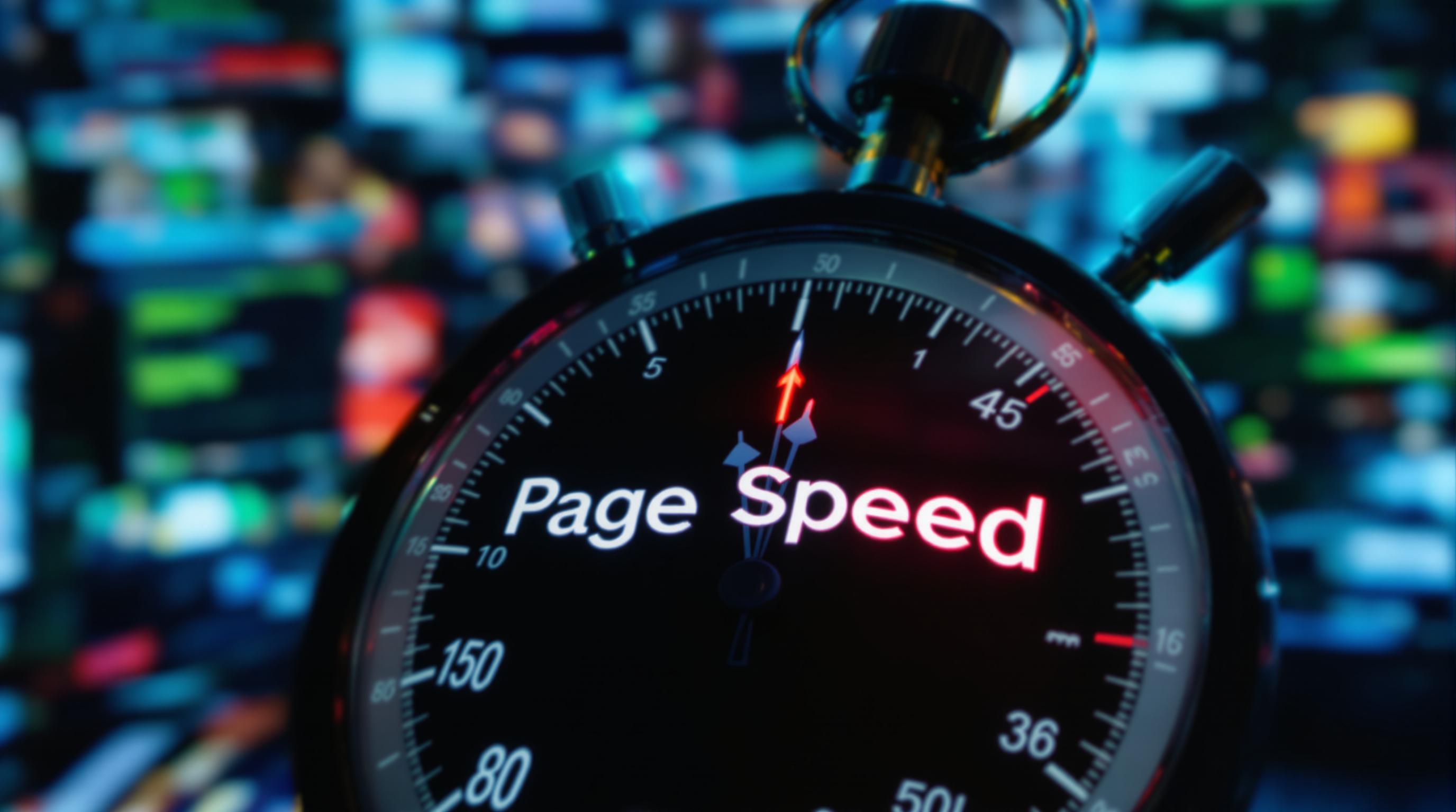 Stopwatch indicating page speed for SEO strategies.