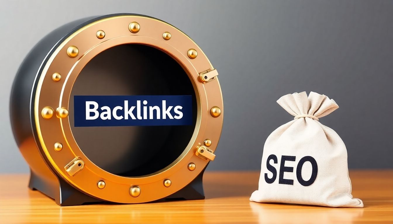 Vault labeled 'Backlinks' with a bank bag 'SEO'.