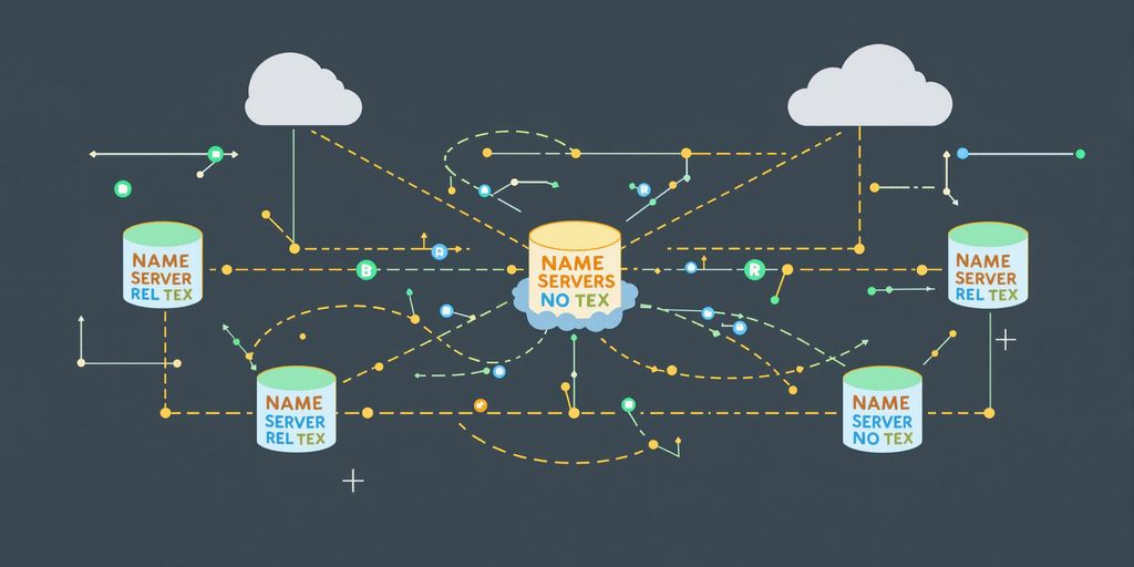 Illustration of interconnected servers and digital connections.
