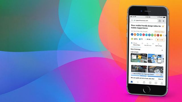 Mobile-friendly website design displayed on a smartphone.