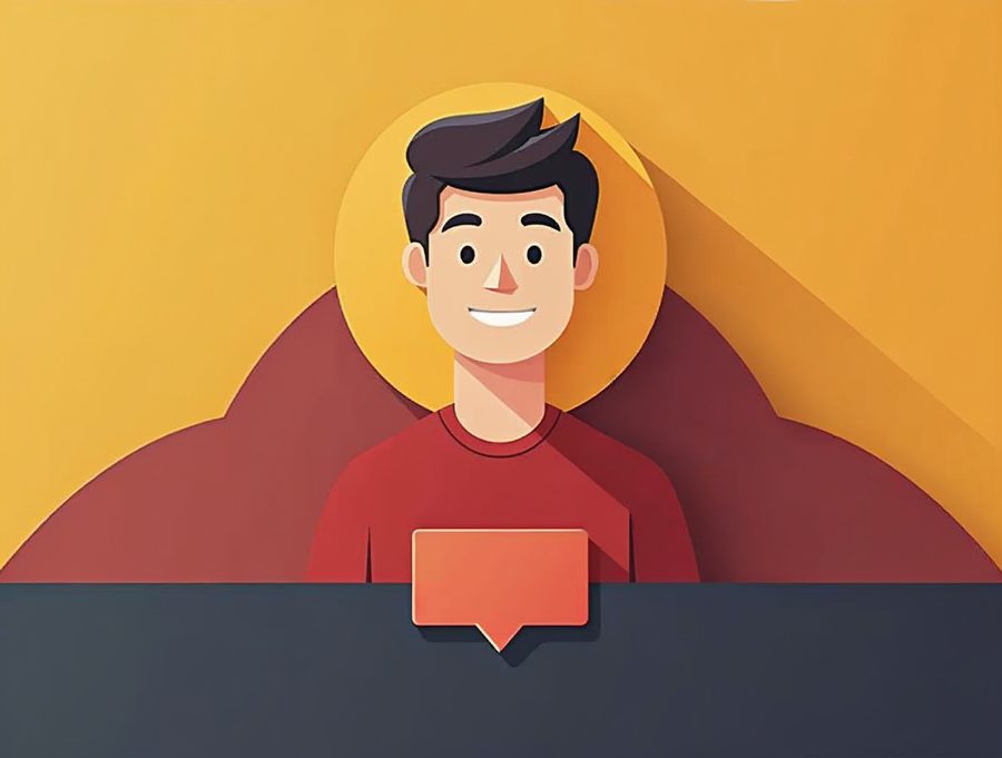 Round profile avatar with a small drop-down card beneath it, showing the profile menu of a website admin bar