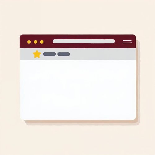 A browser window with a tab that shows a small gold star emblem