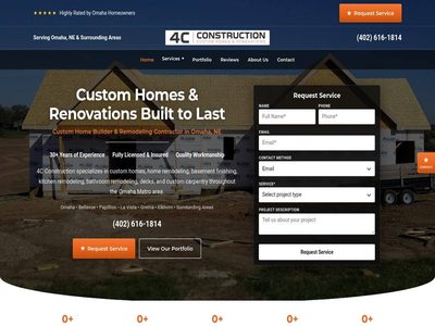 Home page of the 4C Construction website