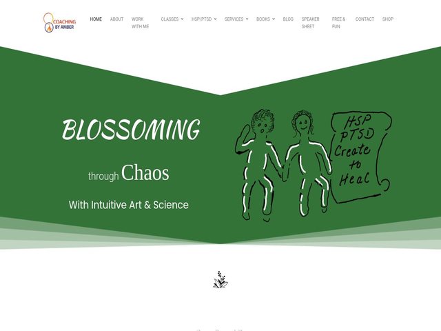Home page of the Coaching By Amber website