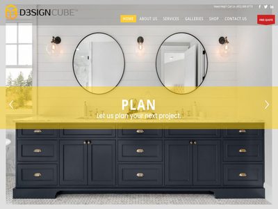 Home page of the D3SIGNCUBE LLC website