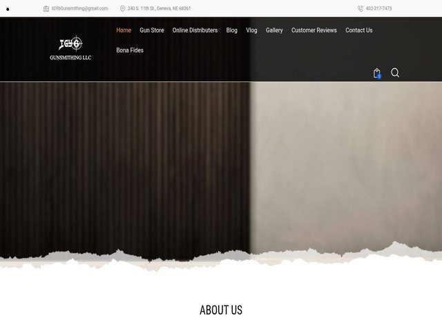 Home page of the IGY6 Gunsmithing LLC website