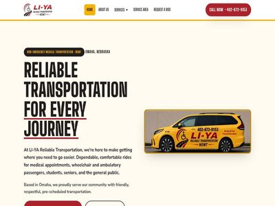 Home page of the LI-YA Reliable Transportation website
