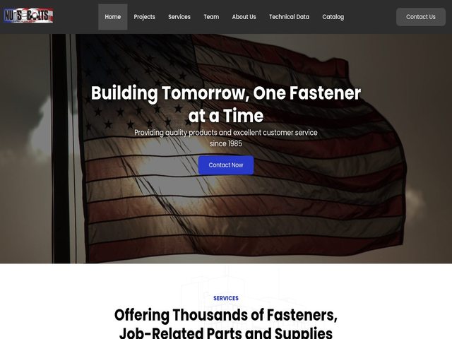 Home page of the Nuts & Bolts, Inc. website