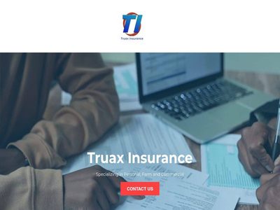 Home page of the Truax Insurance website