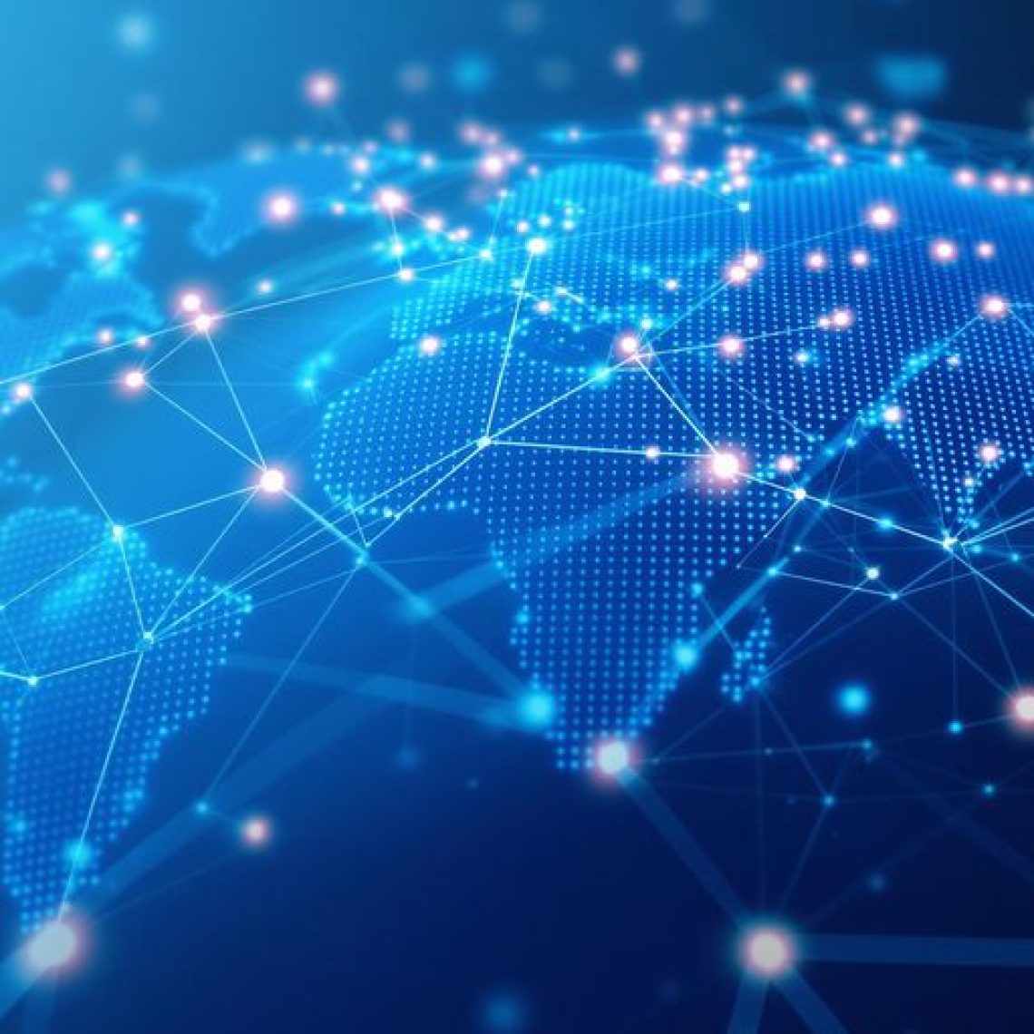 A picture of the world with a network