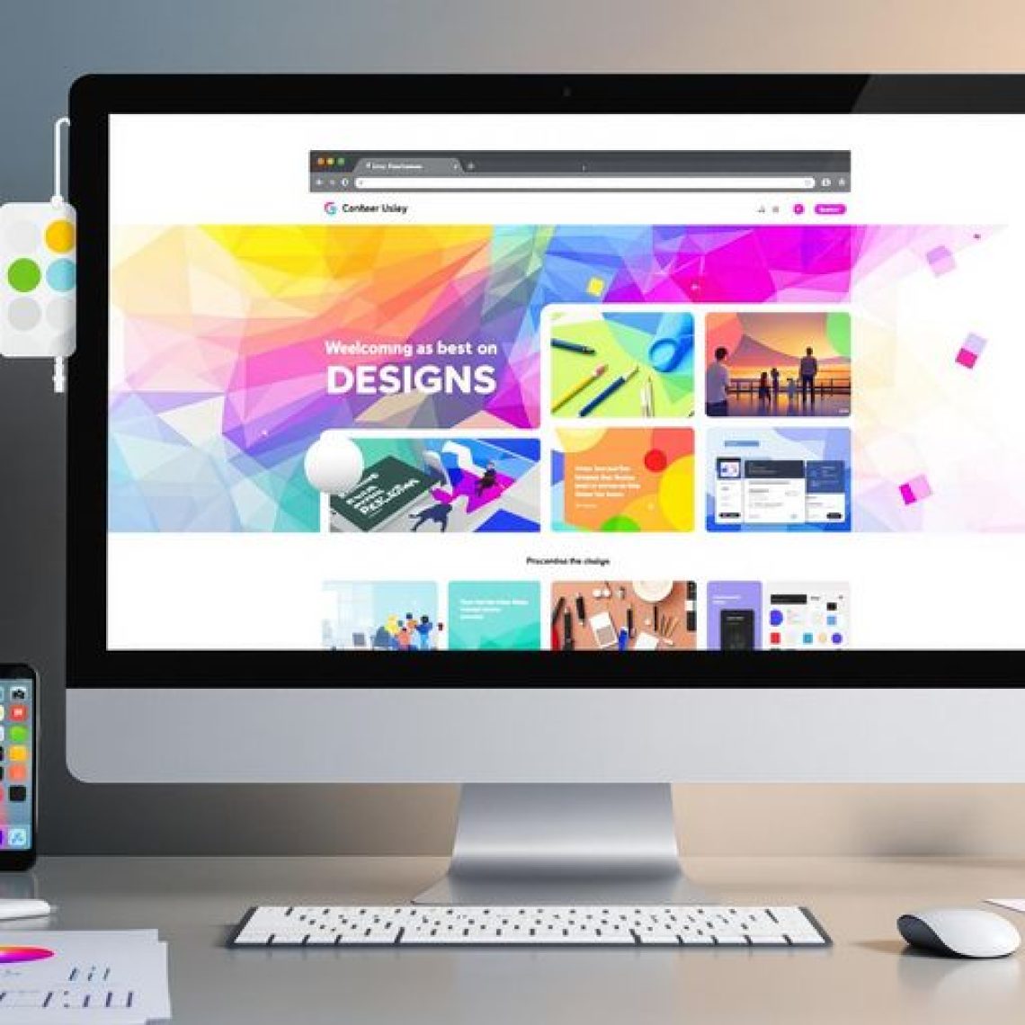 A computer screen displaying a website for web designers