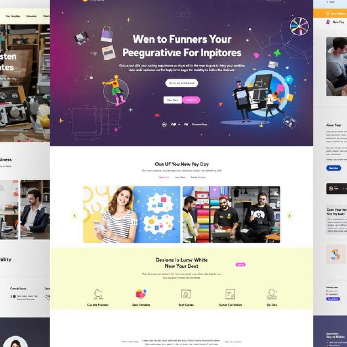 A picture showing several website templates.