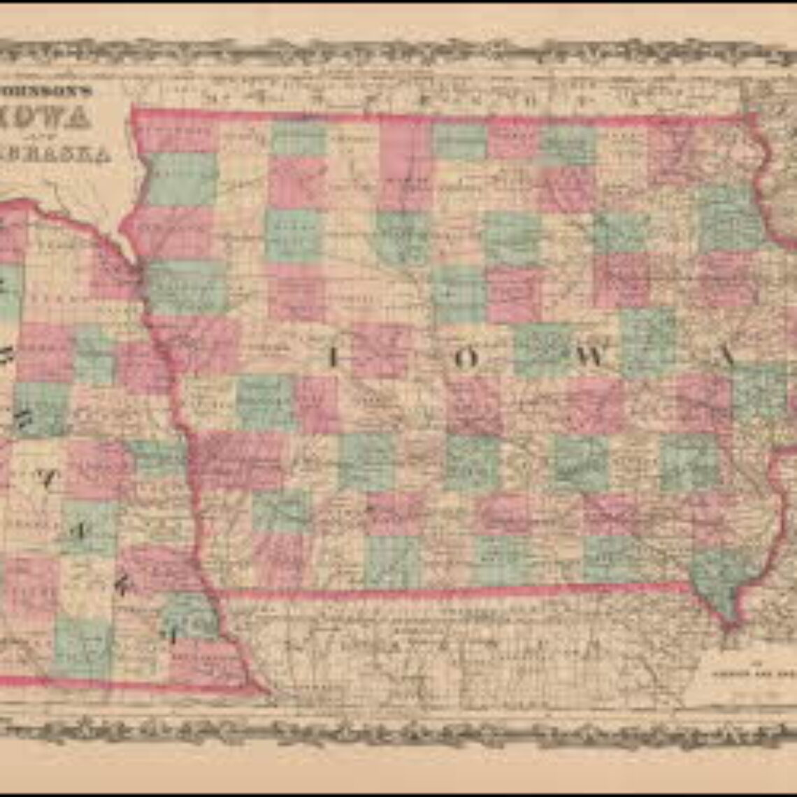 Old map showing just a few cities and areas that we bid on web design and web hosting for