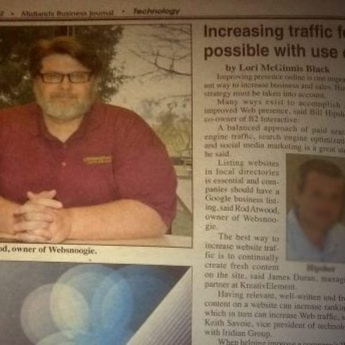 Midlands Business Journal Featuring the Websnoogie CEO