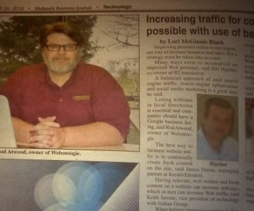 Midlands Business Journal Featuring the Websnoogie CEO