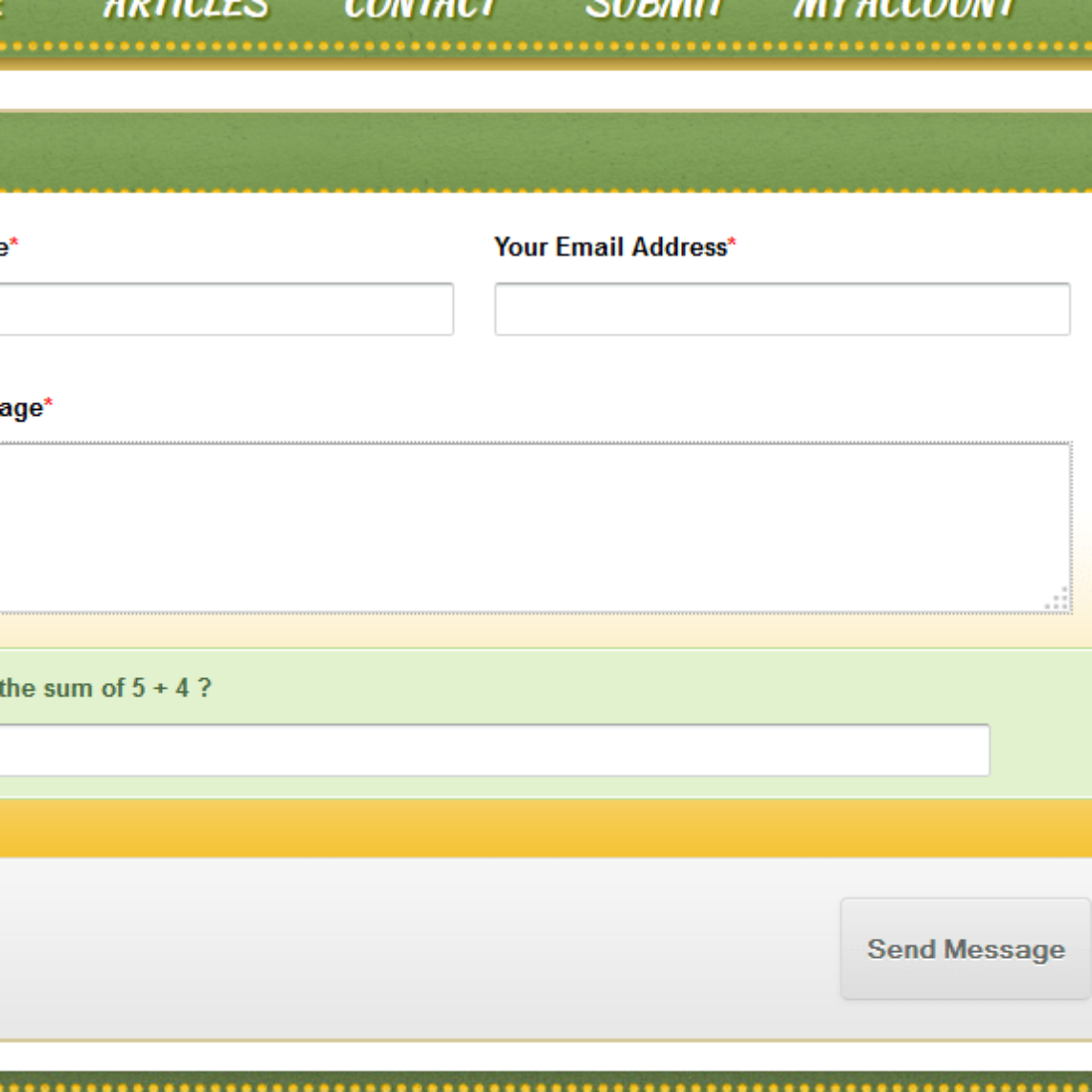 A Website form example