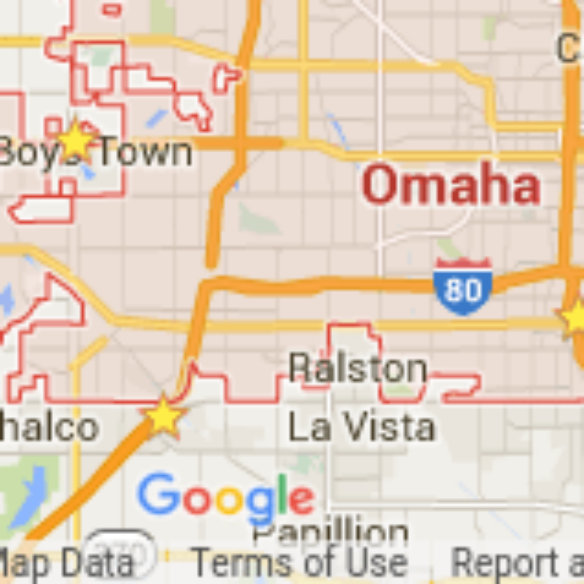 Area map of Web Design Individuals and Companies