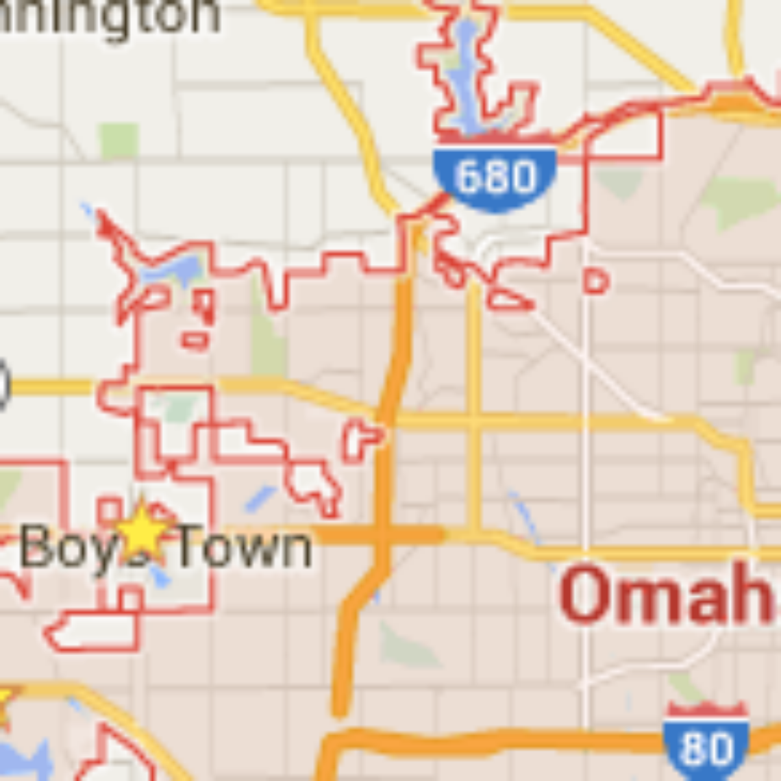 Area Map of Web Hosting Companies