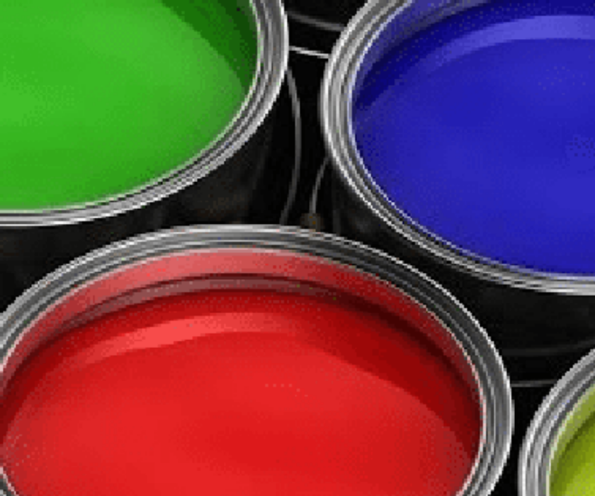Cans of paint.