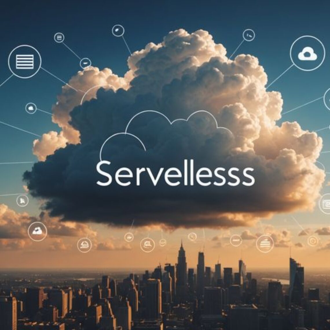 Illustration of serverless computing for beginners by Websnoogie.