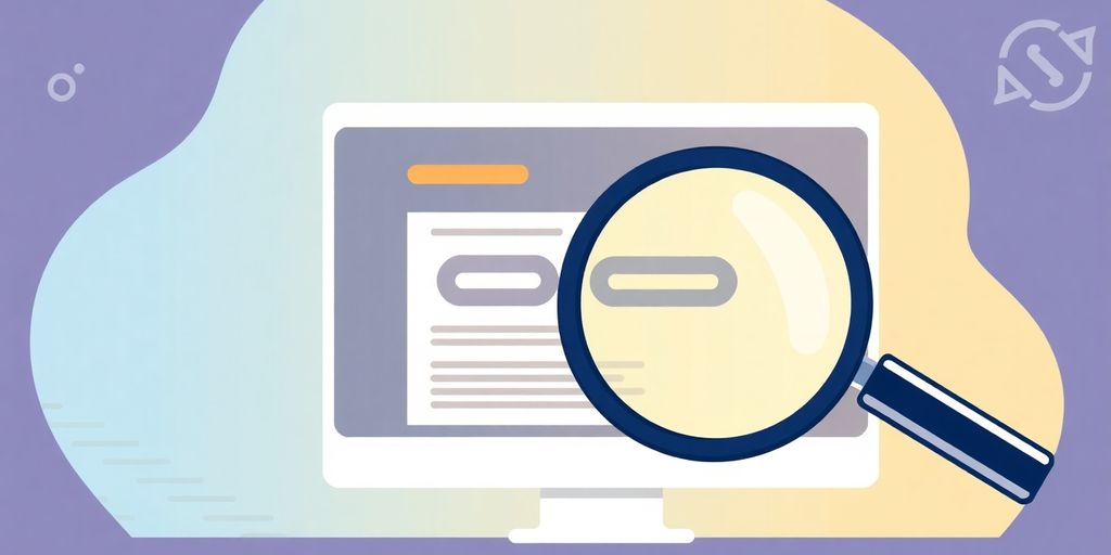 Illustrative image of a computer detecting broken links.