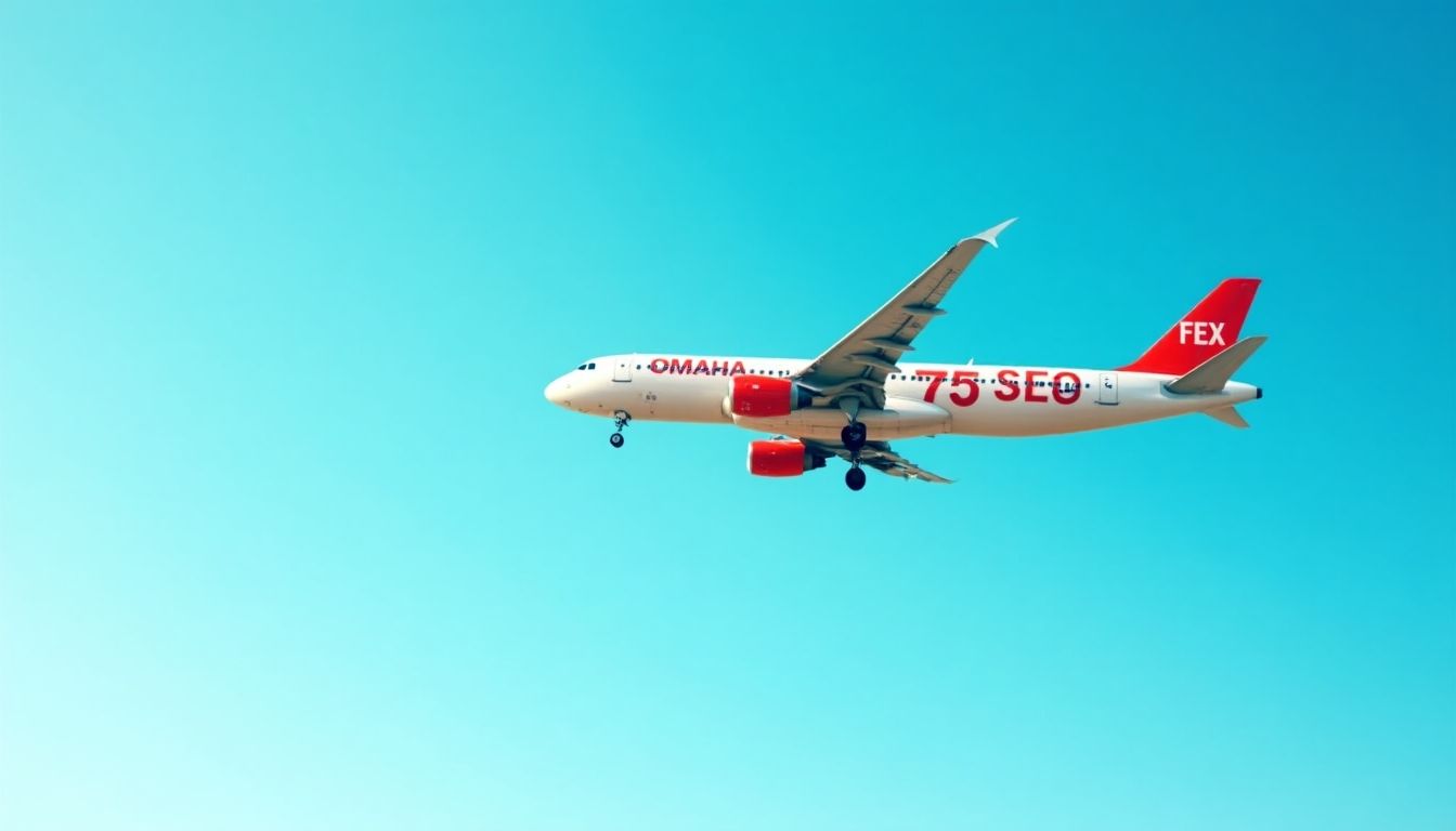 Airplane with a trailing sign saying 'Omaha SEO'.