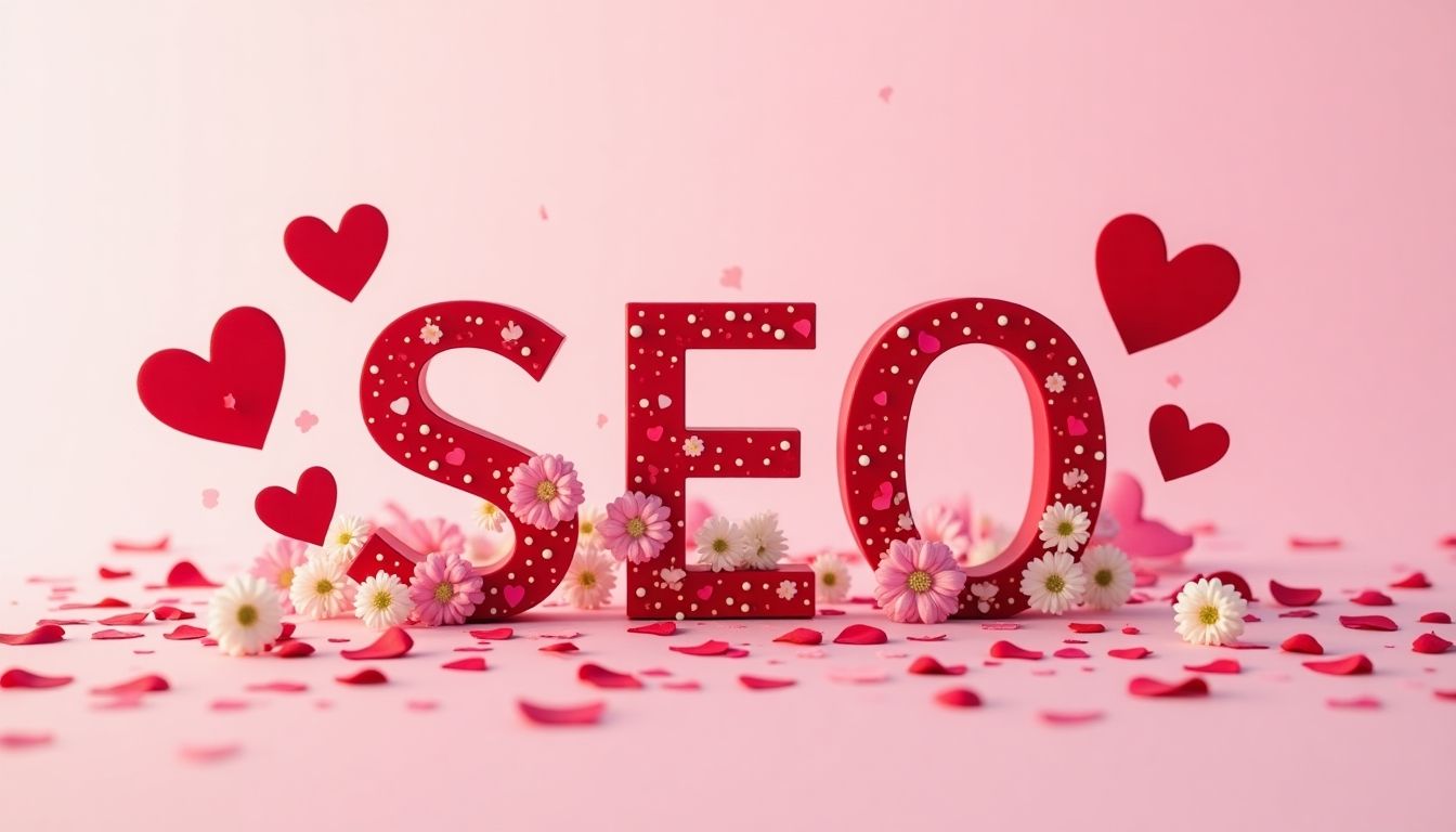 Valentine's Day card with 'SEO' written on it.
