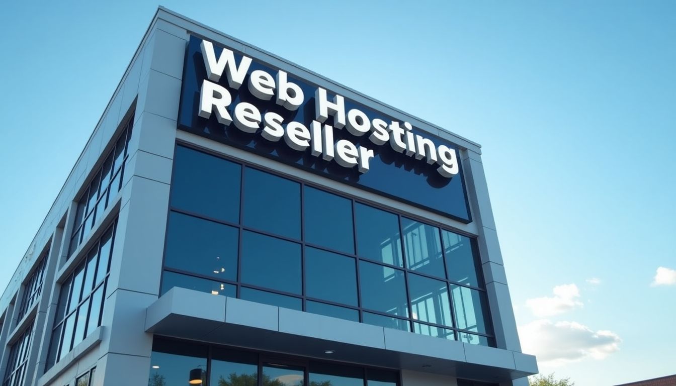 Omaha building with 'Web Hosting Reseller' sign.