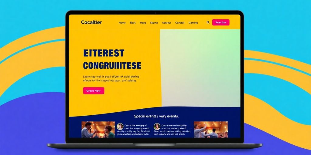 Illustrative web design layout for Nebraska events.