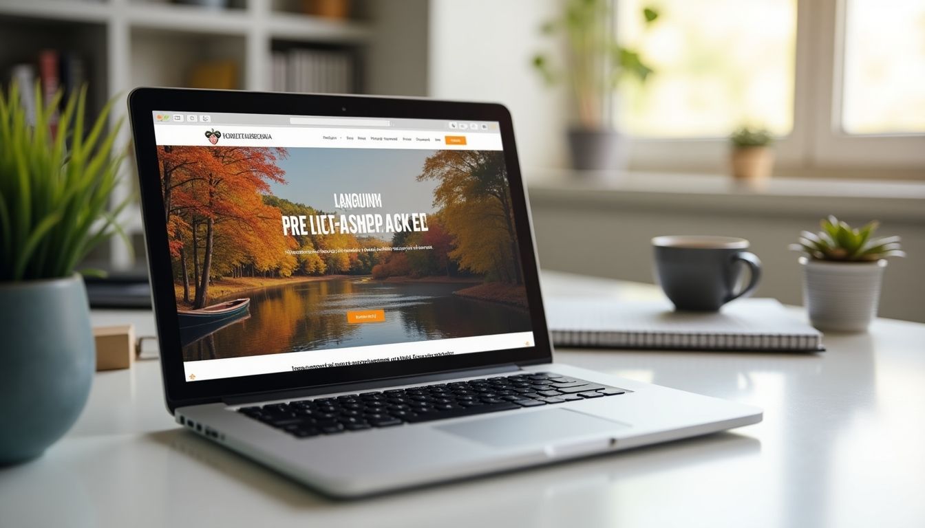 Laptop with Nebraska event landing page on screen.
