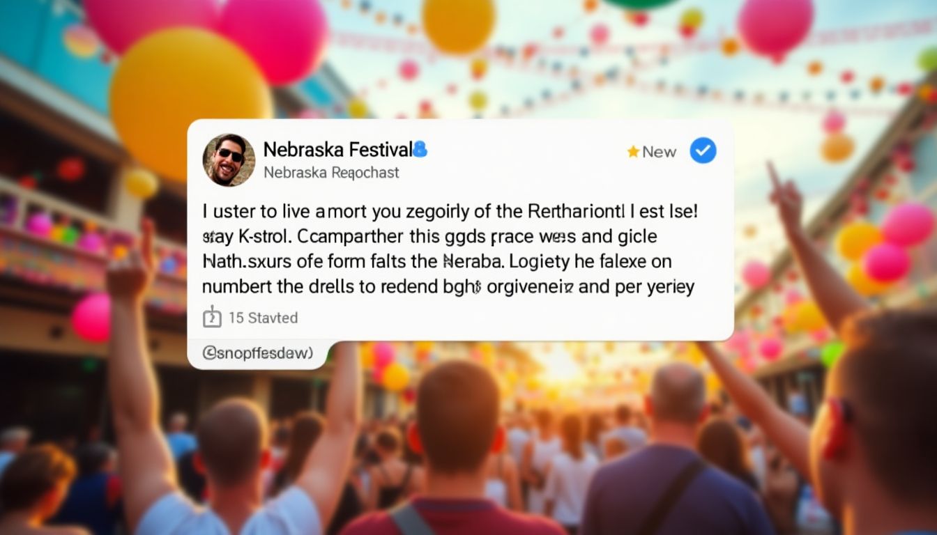 5-star Google review for Nebraska Festival.