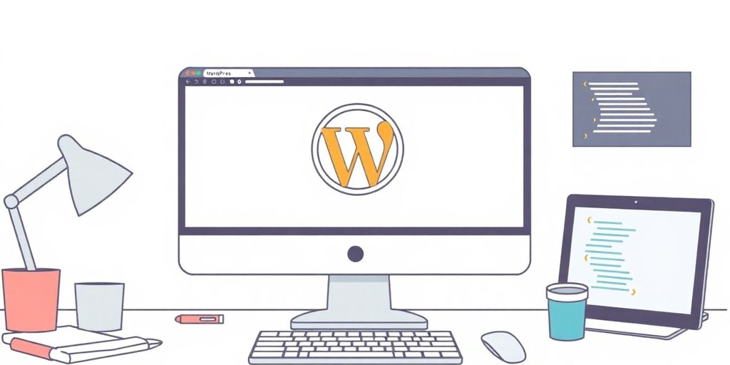 Illustrative image of WordPress manual installation process.
