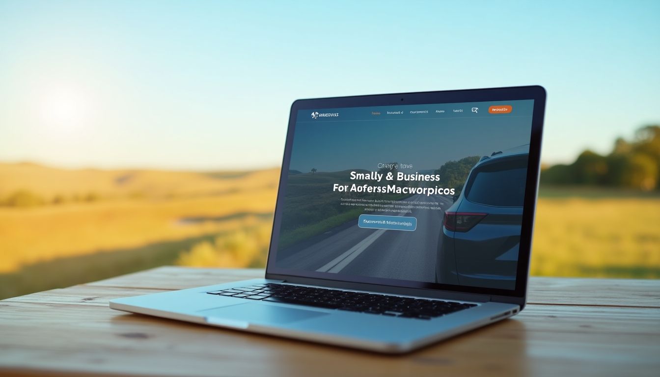 Modern WordPress website design in Nebraska landscape.