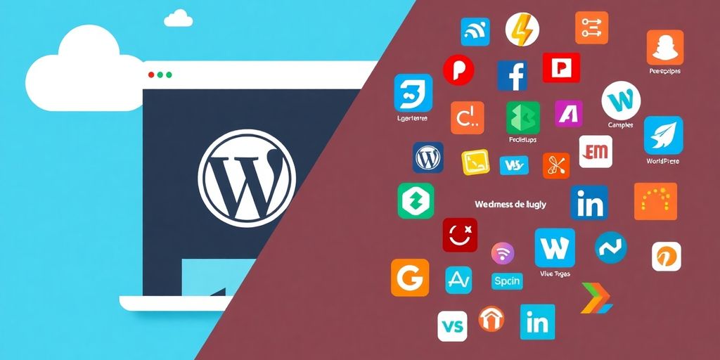 Illustrative comparison of WordPress and website platforms.