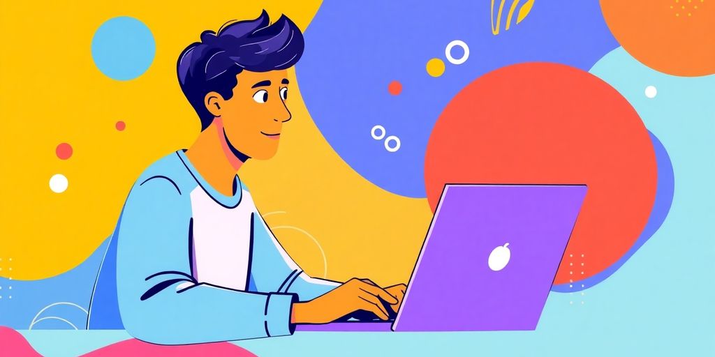 Person analyzing backlinks on a laptop in a digital setting.