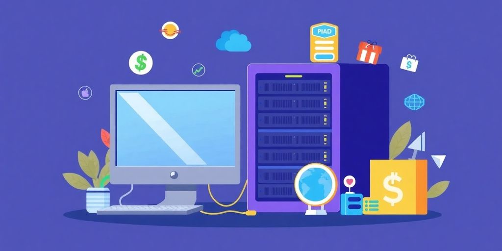 Illustrative image of a computer and server setup.