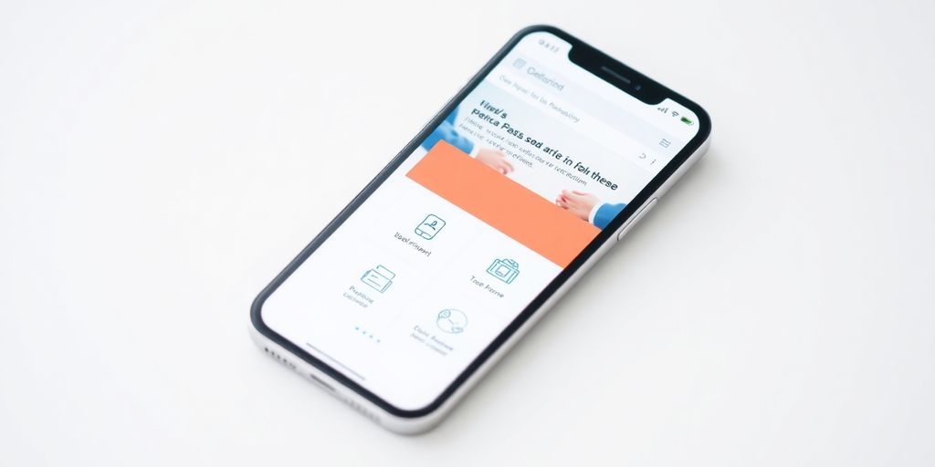 Mobile healthcare website with user-friendly design elements.