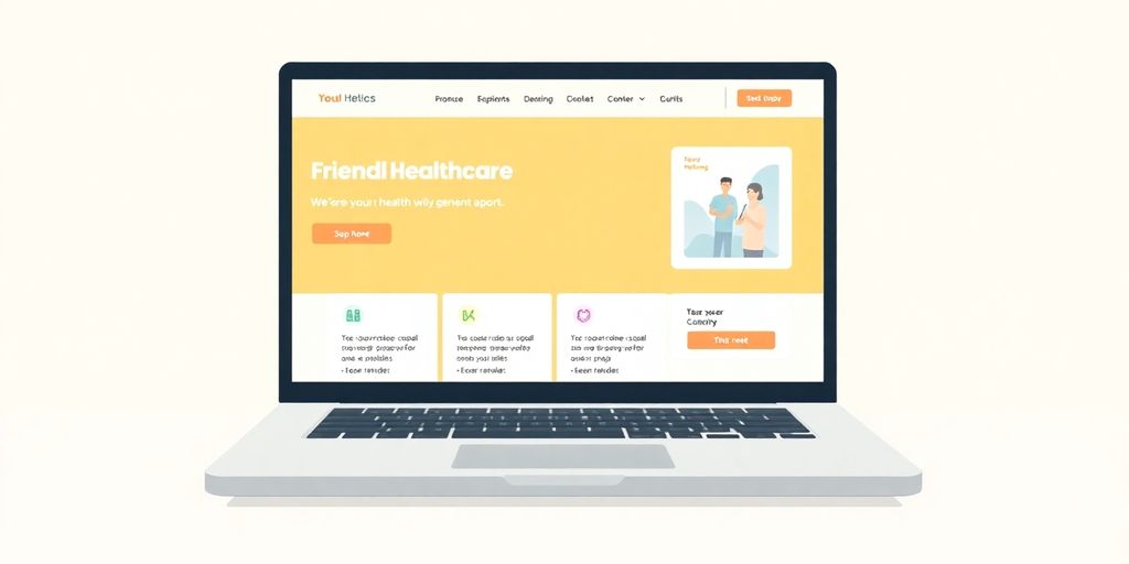 Illustrative healthcare website interface for patient engagement.