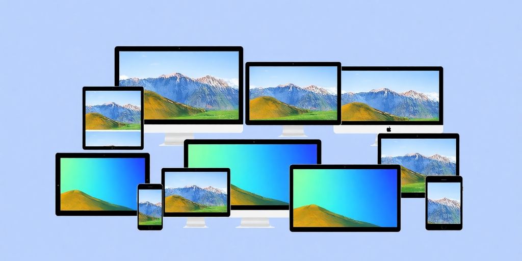 Illustrative image of responsive web design with optimized images.