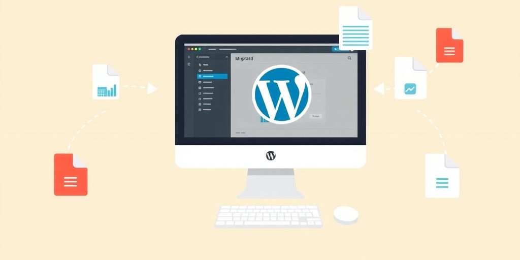 Illustrative image of WordPress website migration process.