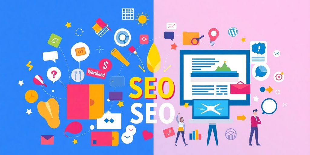 Illustrative image contrasting brand and product promotion elements.