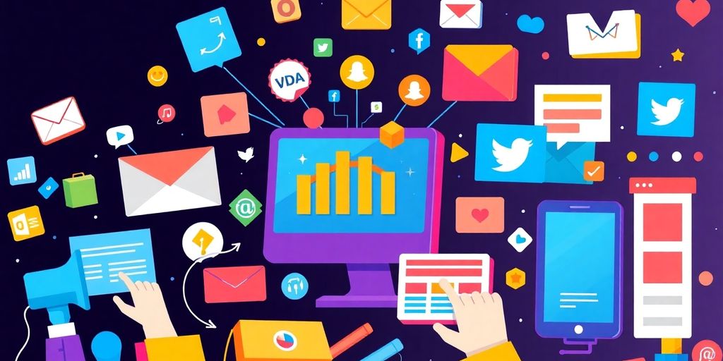 Illustrative image of digital marketing strategies for brands.