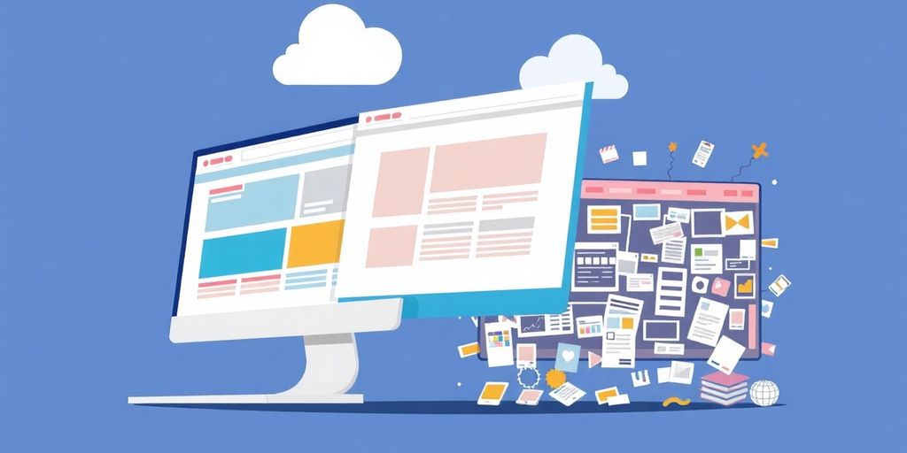 Comparison of modern and outdated website designs.