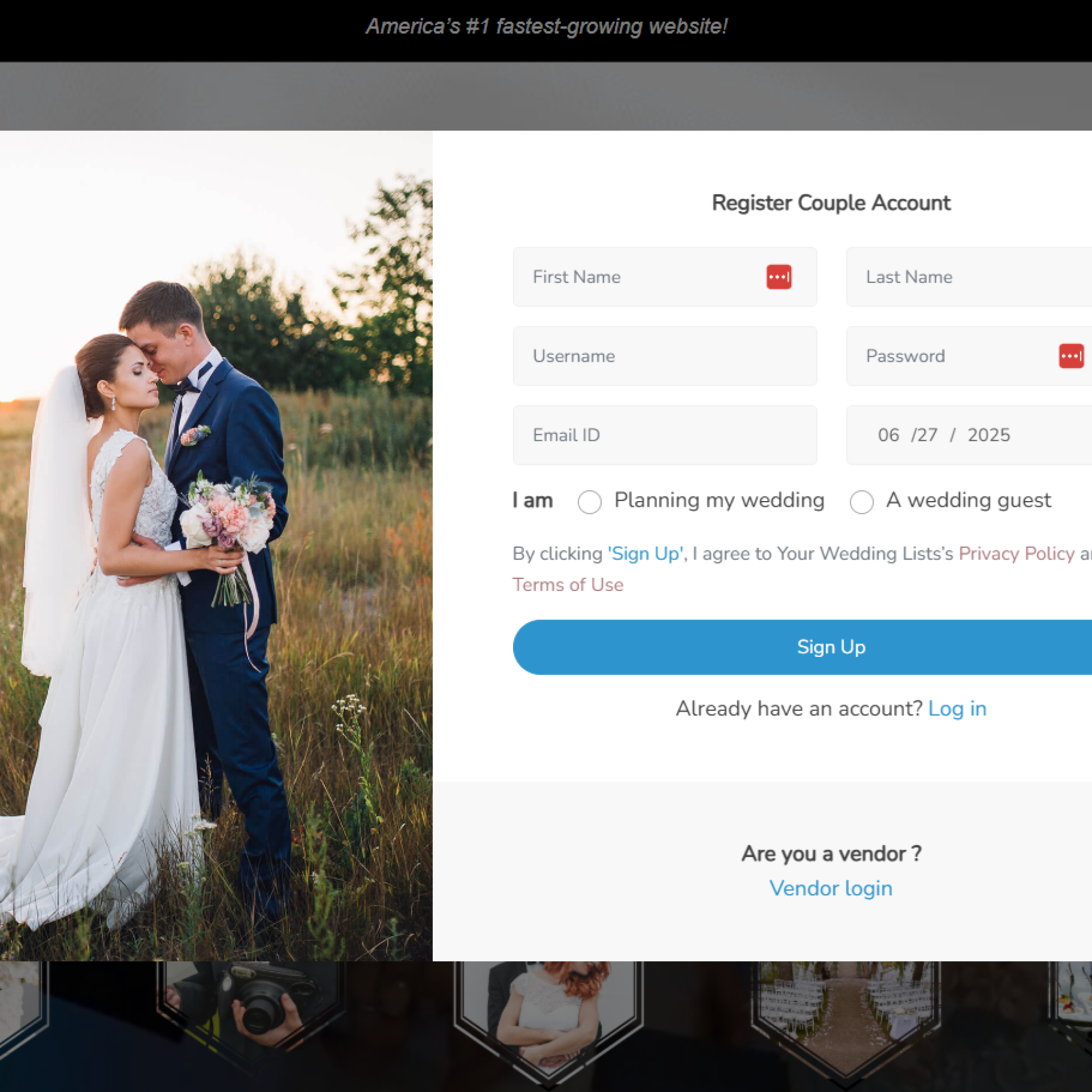 login popup